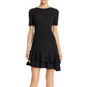 Aqua Black Asymmetrical Dress